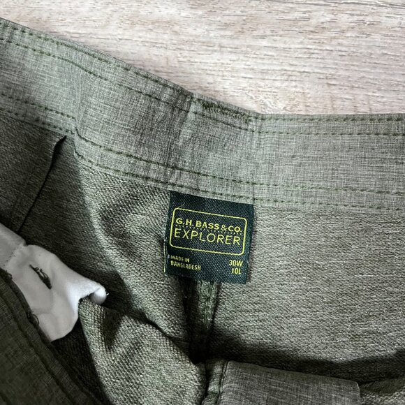 G.H. Bass & Co Explorer Mid Rise Pocket Chino Shorts Sage Grey Men’s Size 30 - Picture 9 of 10
